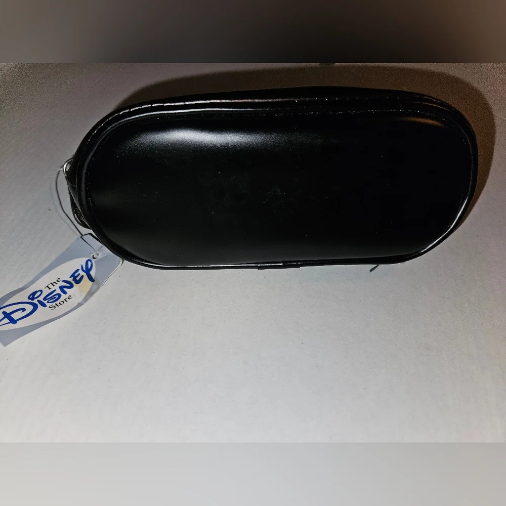 Disney Store Minnie Mouse Genuine Leather Cosmetic Case – Black & Red – NWT